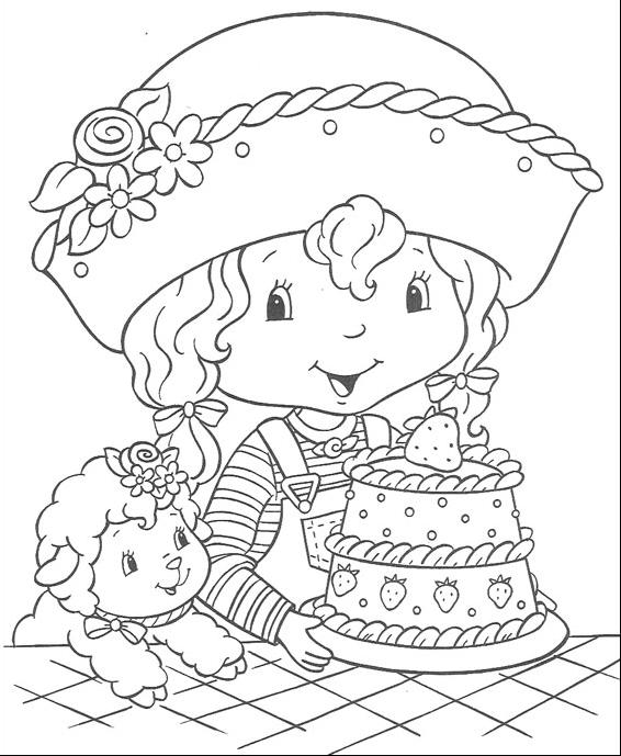 coloriage charlotte avec son mouton